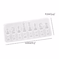 قالب سیلیکونی وارداتی مهره شطرنج دو بعدی مناسب برای رزین و سنگ مصنوعی 