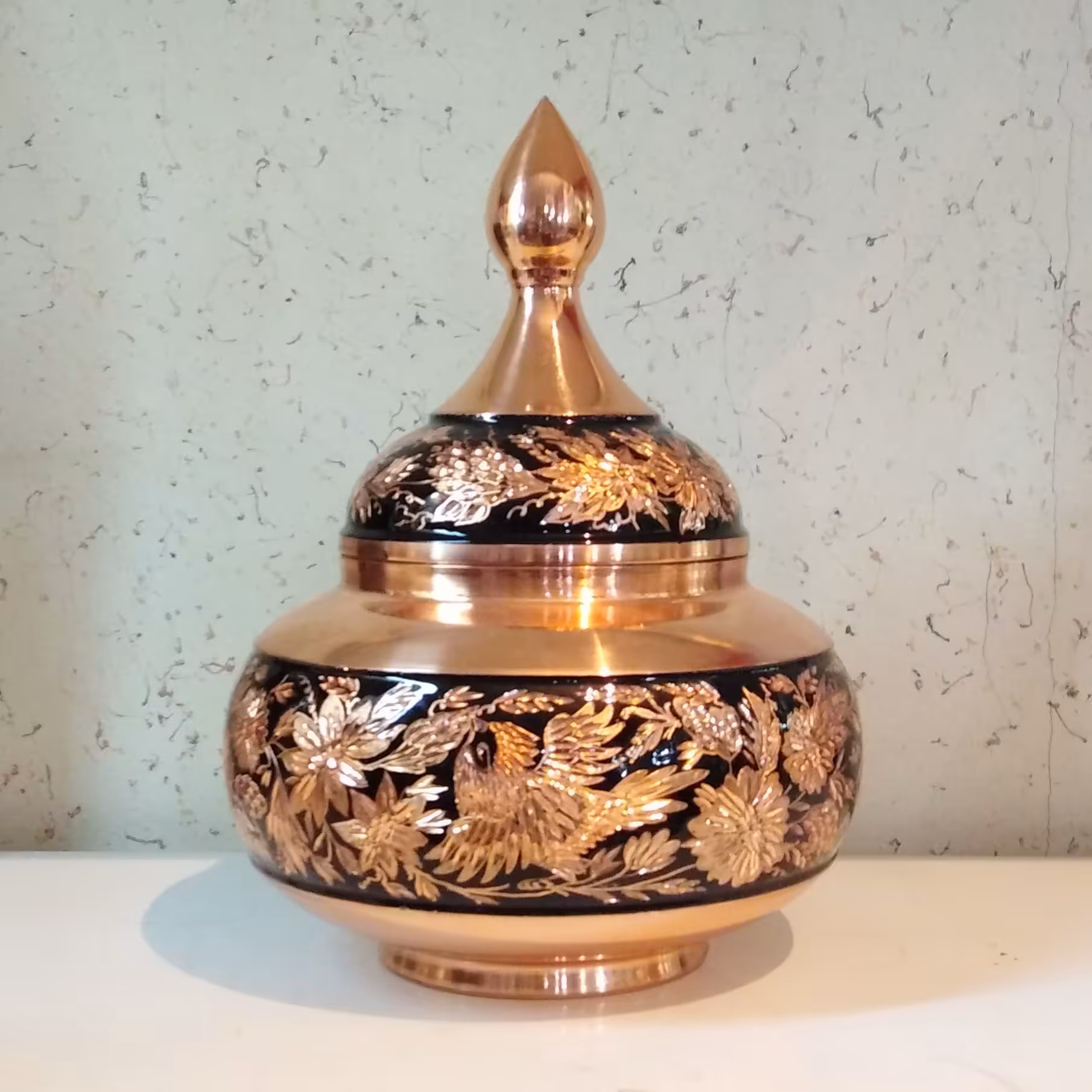 شکلات خوری مسی مدل الماس تراش 26سانتی