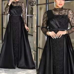 پیراهن مهمانی زنانه حریر شاین و ساتن مدل مجلسی دیانا