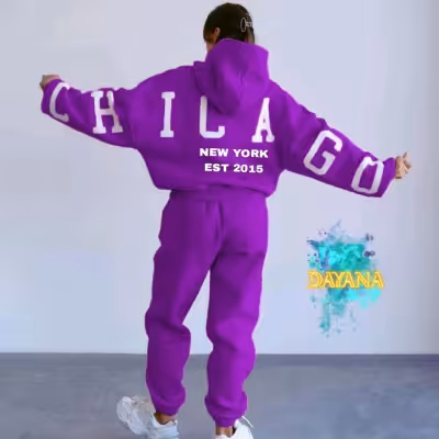 ست هودی شلوار دورس CHICAGO 57790