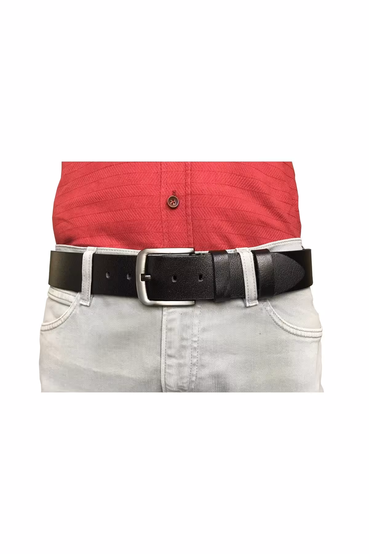 کمربند مشکی مردانه و زنانه شلوار جین 100% با کیفیت اصلی 4.5 سانتی متری ورزشی GoDeri