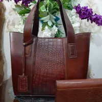 کیف چرم زنانه مدل سبدی 