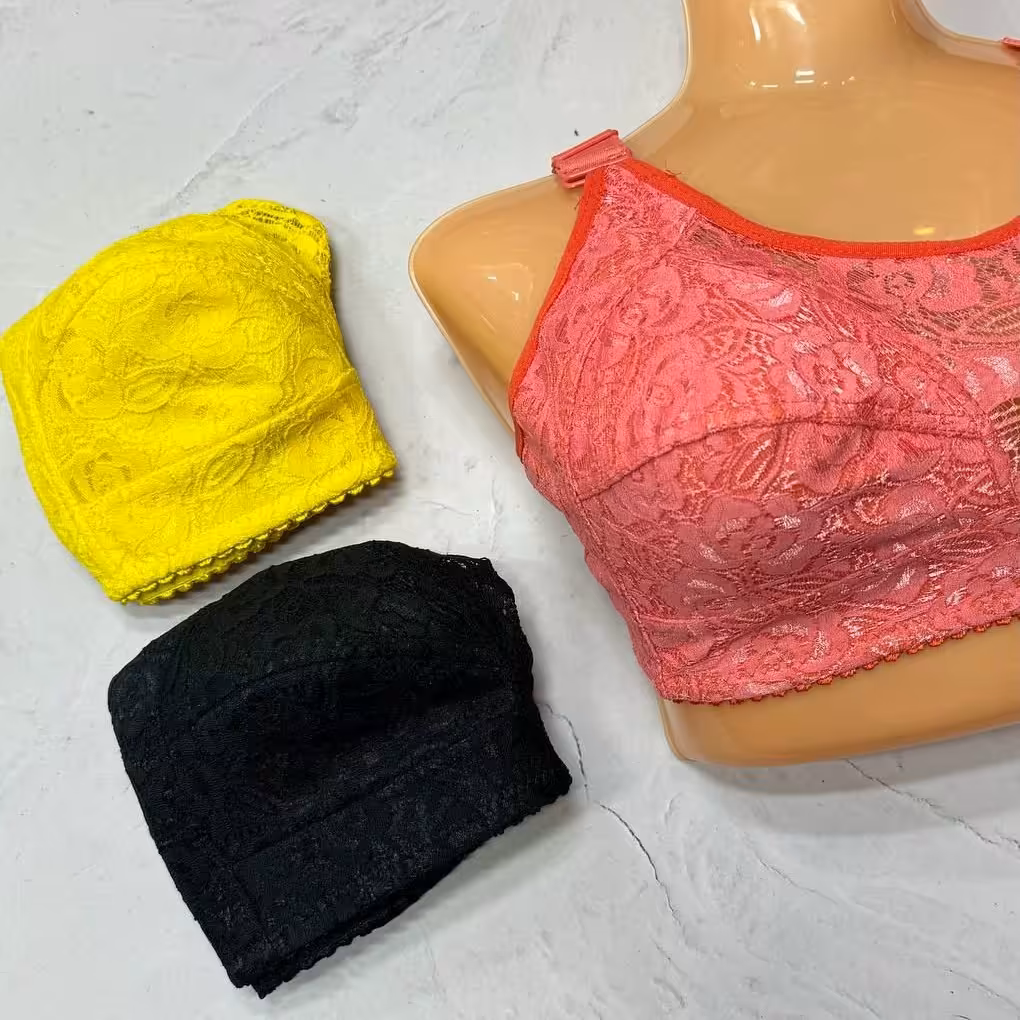 سوتین دانتل زیر نخ زنانه کیفیت عالی مناسب 75 الی 90 