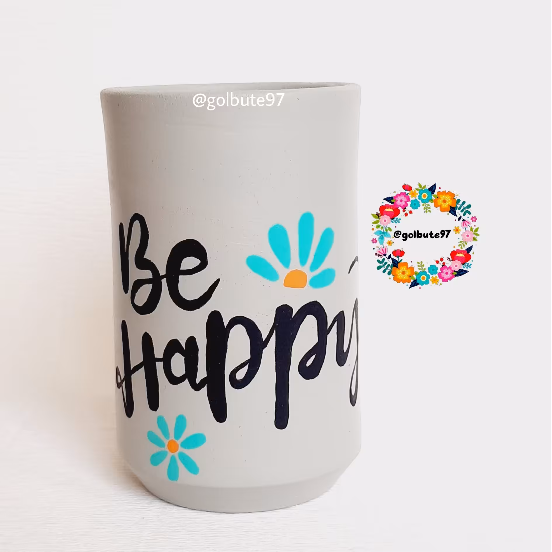 جاقلمی سفالی طرح be happy