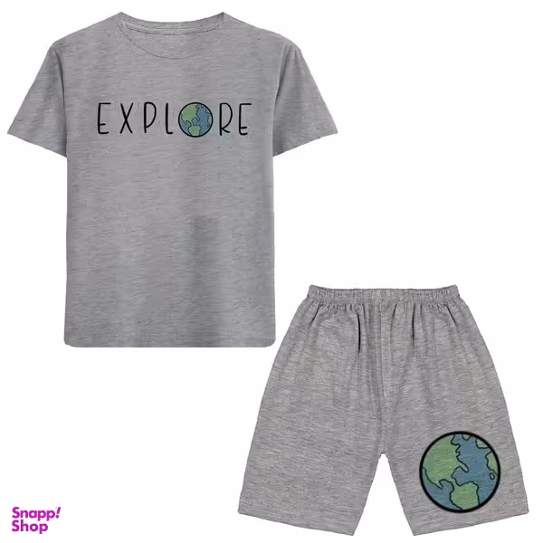 ست تیشرت و شلوارک پسرانه مدل N282 EXPLORE