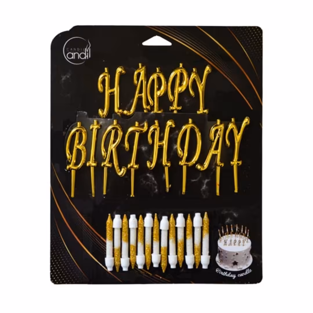 شمع اکلیلایز هپی طلایی 