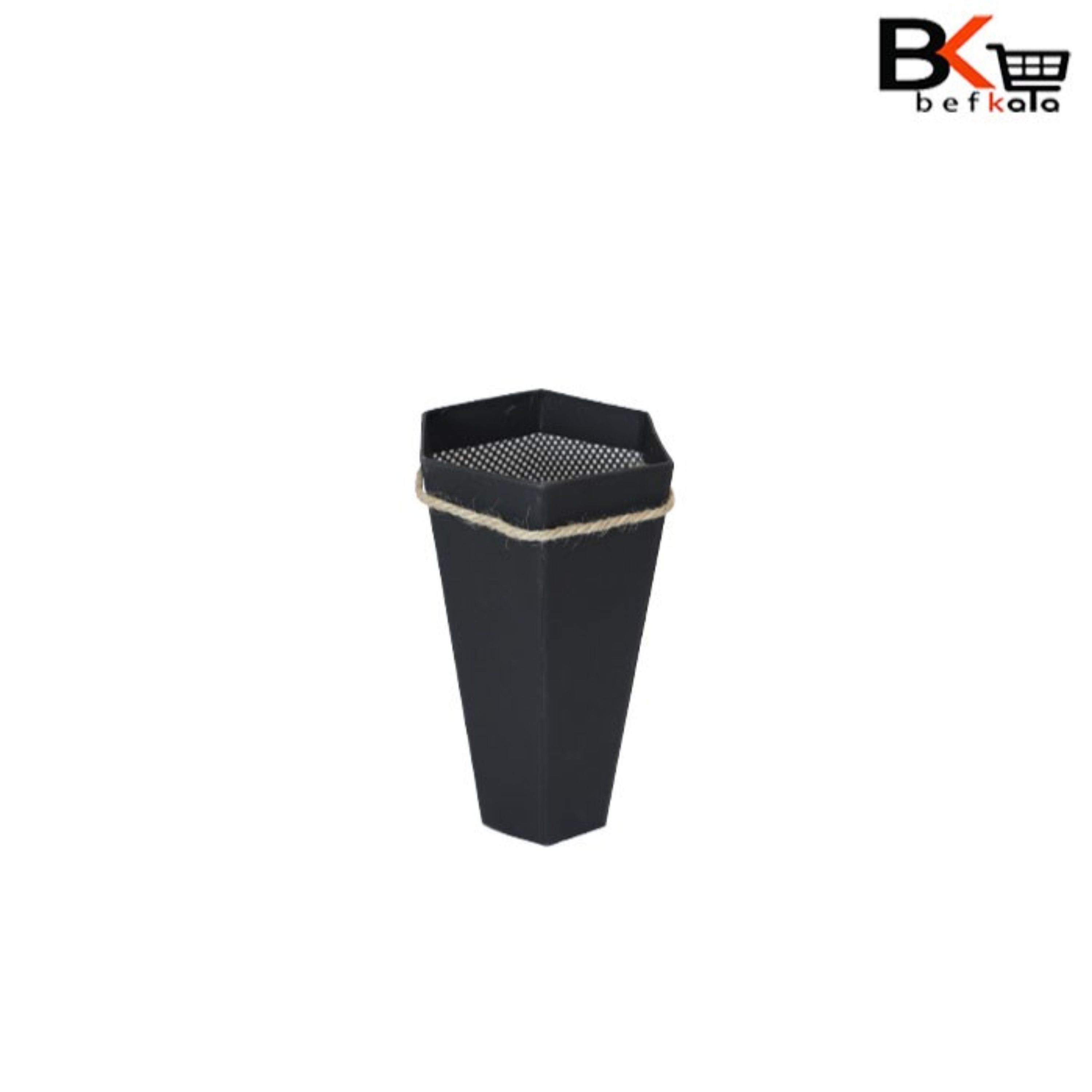 باکس گل گلدانی شش ضلعی سایز کوچک کد68 رنگ مشکی