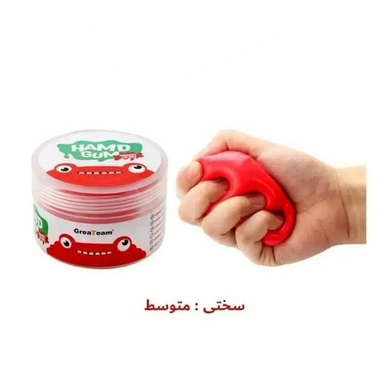 خمیر پاتی رنگ قرمز ( سختی 2 از 4 ) مخصوص تقویت عضلات دست (کاردرمانی)