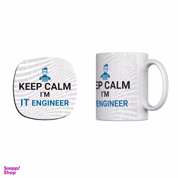 ماگ ترمه طراحان ایده مدل it engineer کد cfp1268 به همراه زیرلیوانی