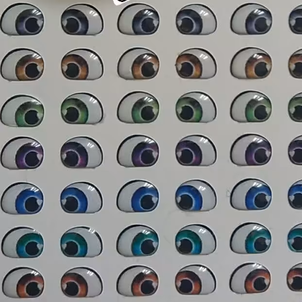 چشم رزینی رنگی 6میل 25جفت