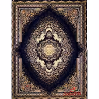 فرش ماشینی شاهکار صفویه 4660 سرمه ای