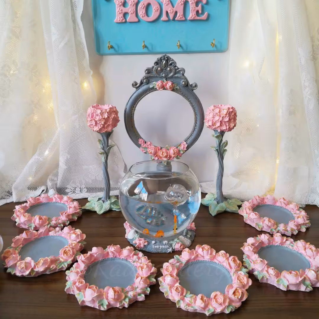 ست هفت سین ده تکه هفتسین پلی استر گلدار