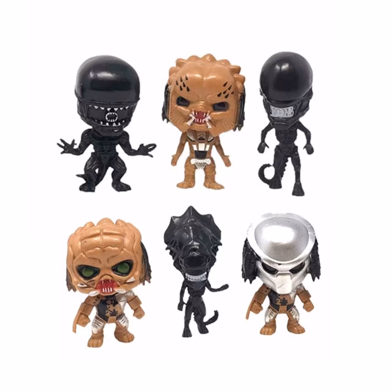 اکشن فیگور 6 عددی بیگانگان و غارتگر alien vs predator
