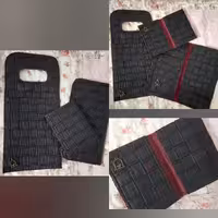 ست 3 تیکه کیف پول، جاموبایلی و جاکارتی با چرم مصنوعی 