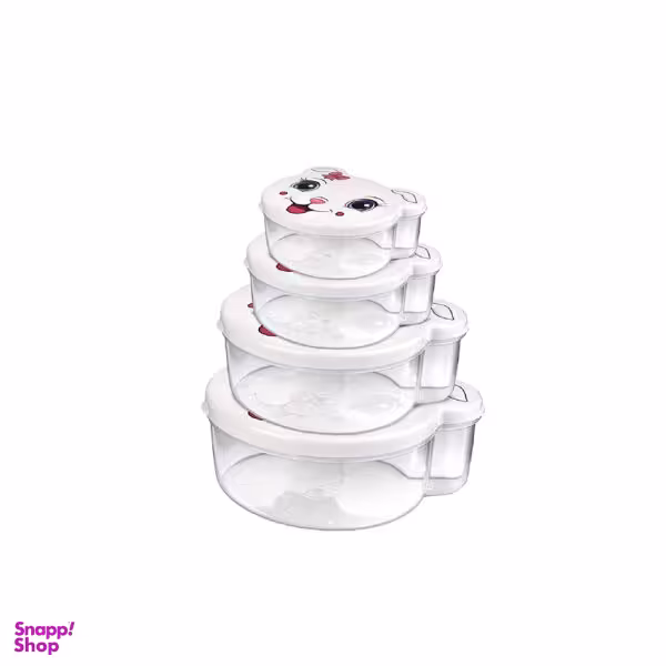 ظرف نگهدارنده غذای کودک مدل LO SO مجموعه 4 عددی