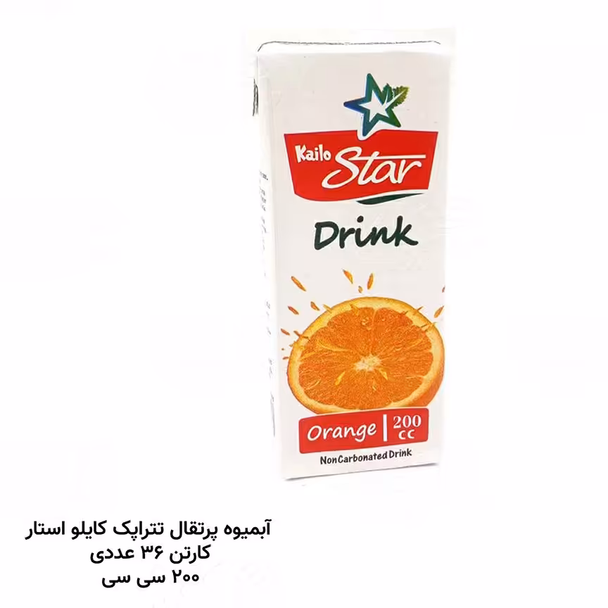 آبمیوه پرتقال تتراپک کایلو استار 36 عددی 