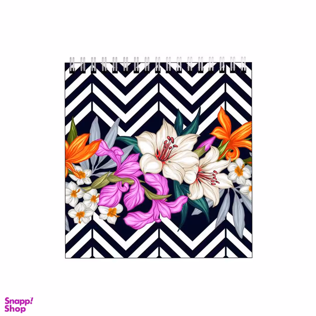 دفتر طراحی بامبیلیپ طرح گل وزمینه هفت و هشتی کد 9615307