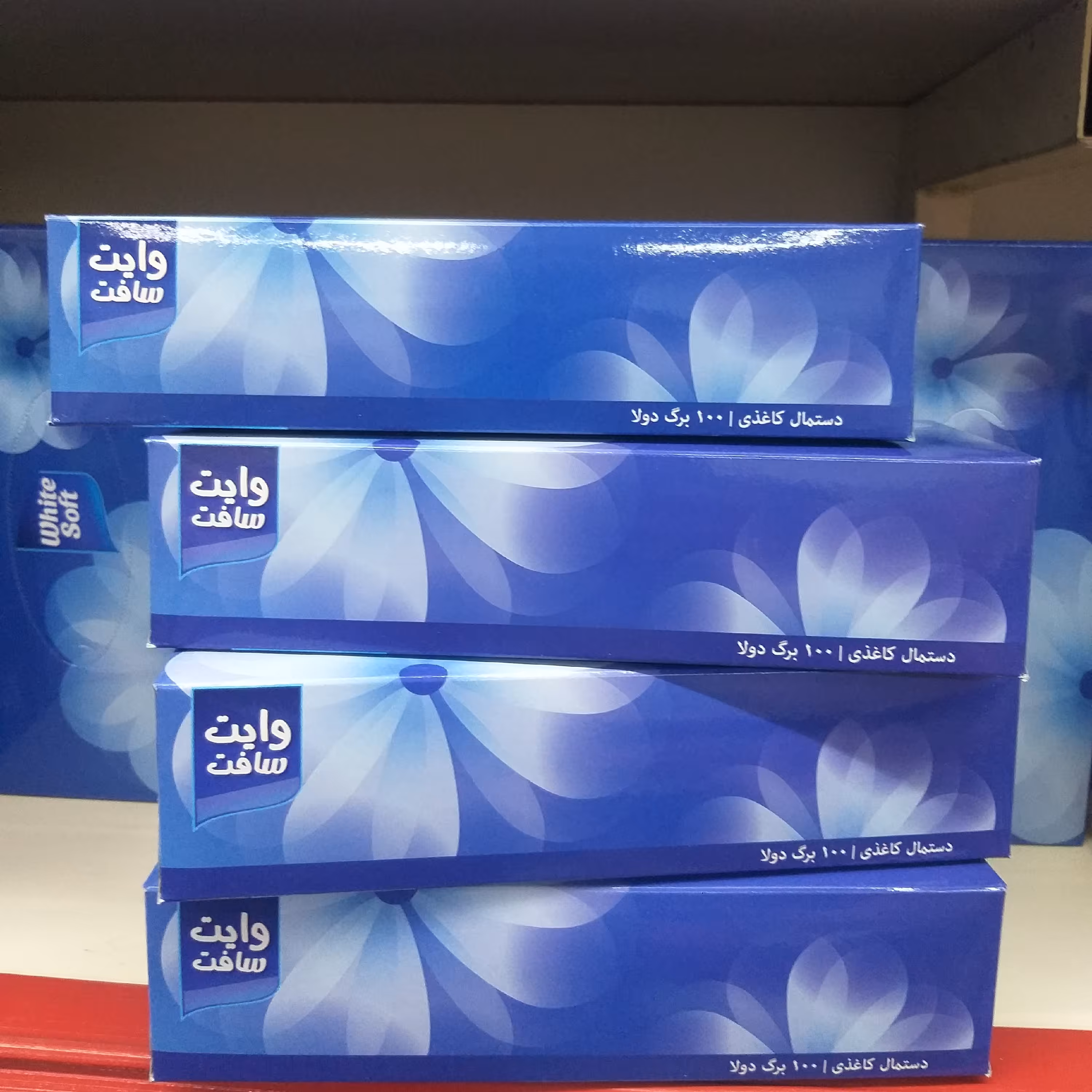 دستمال جعبه ای 200 برگ ( 100 برگ دولا ) کارتن 36 عددی وایت سافت