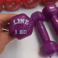 دمبل بانوان 1Kg برند LINE رنگ بنفش