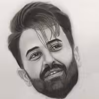 نقاشی سیاه قلم چهره