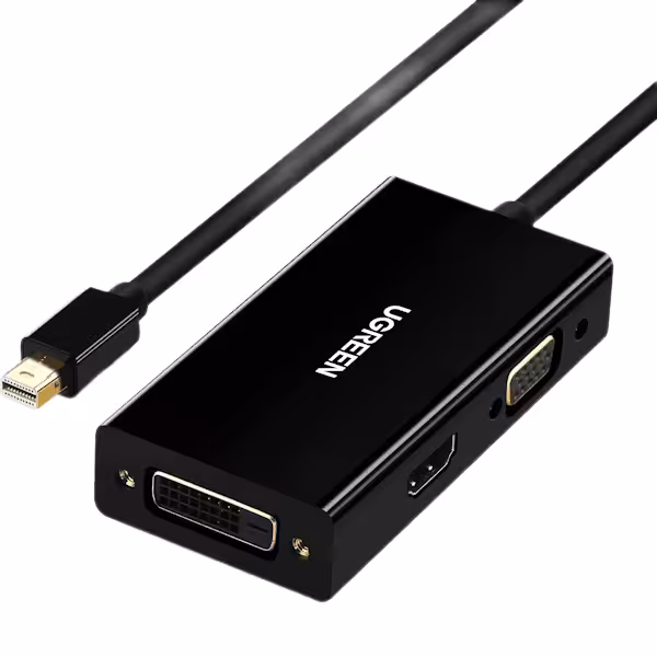 تبدیل Mini Display Port به HDMI و VGA و DVI (24 1) یوگرین مدل MD114 کد 20418