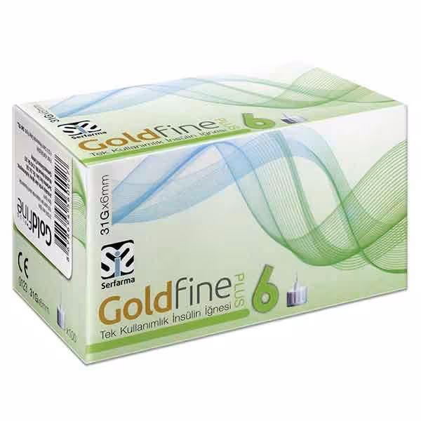 سرسوزن قلم انسولین 6 میل گلدفاین Goldfine 31G-6mm