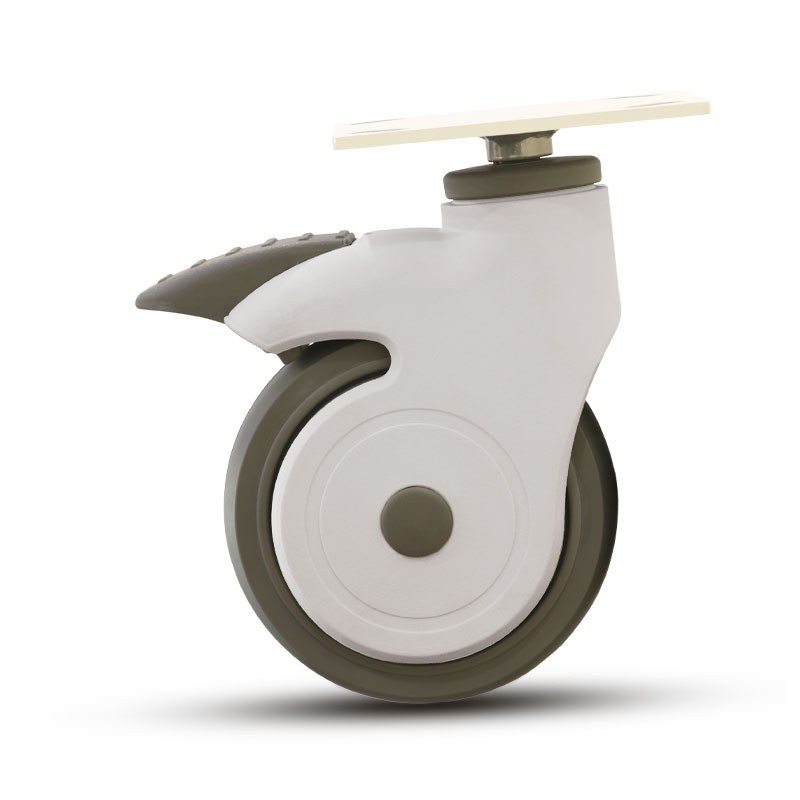 چرخ صنعتی 125 پلاستیکی ترمزدار