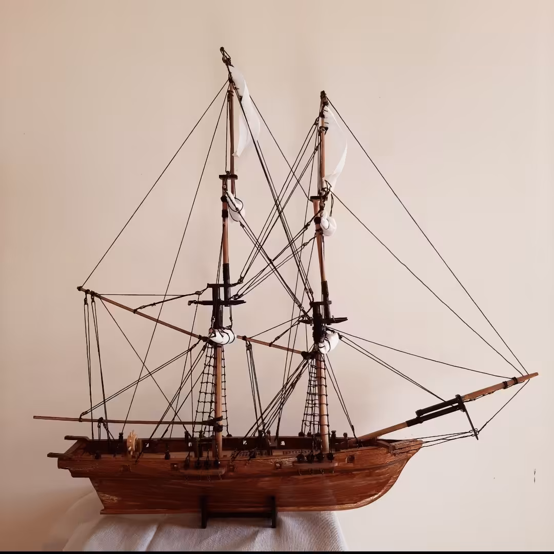 کشتی چوبی دکوری دست ساز ظریف