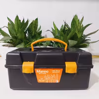 جعبه ابزار پلاستیکی جنس پلاستیک باکیفیت بسیاربالا تک رنگ مشکی لطفا به ابعاد توجه کنید لطفا قبل از سفارش موجودی بگیرید 