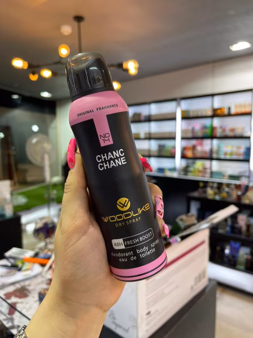 اسپری بدن زنانه چنس چنل وودلایک حجم 200 میلی لیتر Woodlike Chanc Chane Body Spray for Women 200 ml