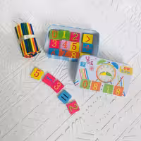 پازل مگنتی آموزشی اعداد و ساعت جعبه فلزی