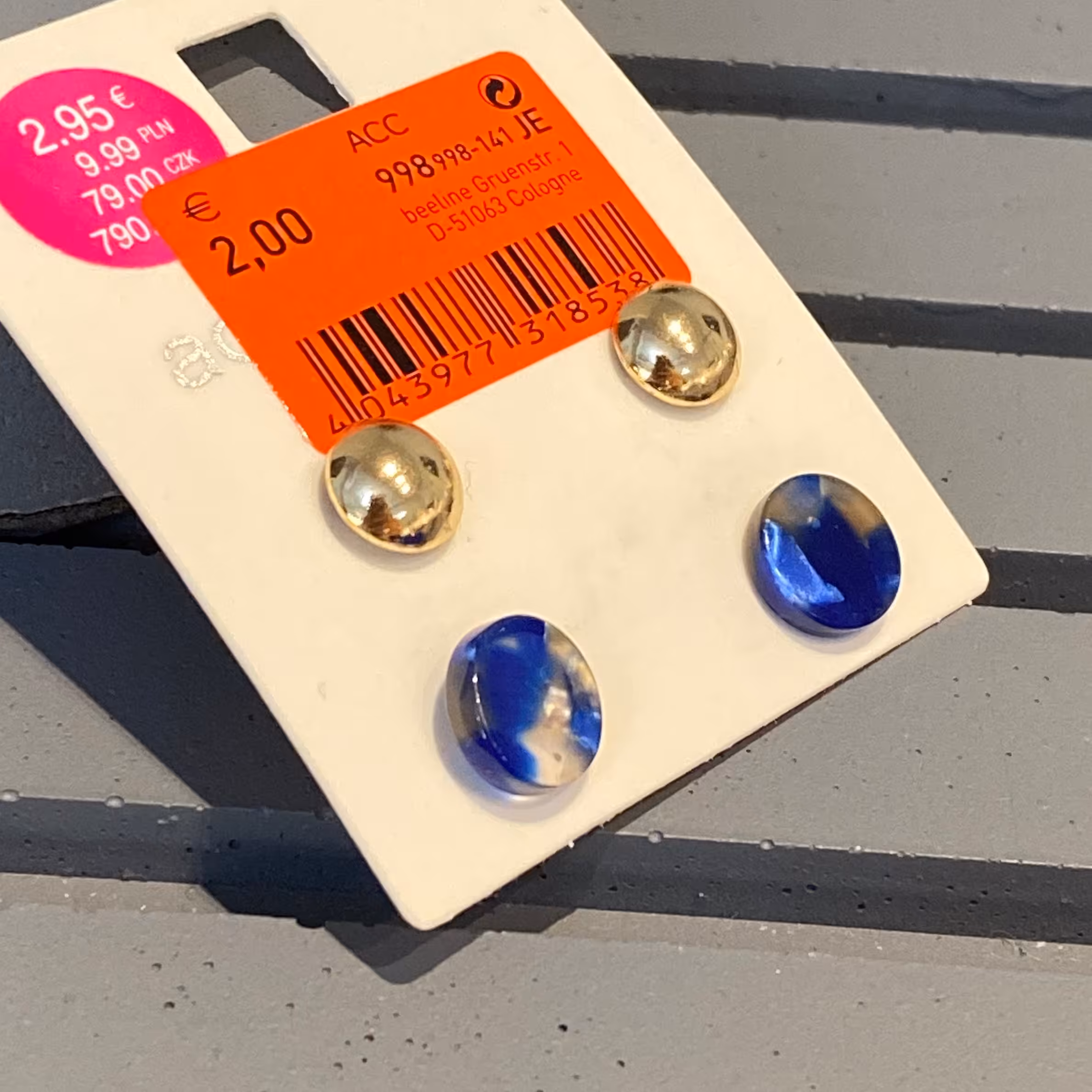 گوشواره پک دوتایی گوشواره ی وارداتی بسیار زیبا برای کادو تولد