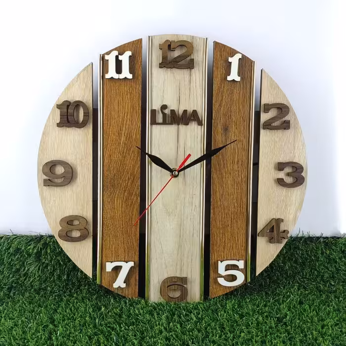 ساعت دیواری مدل نرده ای مناسب برای خانه ها  اداره ها و ... با دوسال گارانتی موتور برند رایمون لند