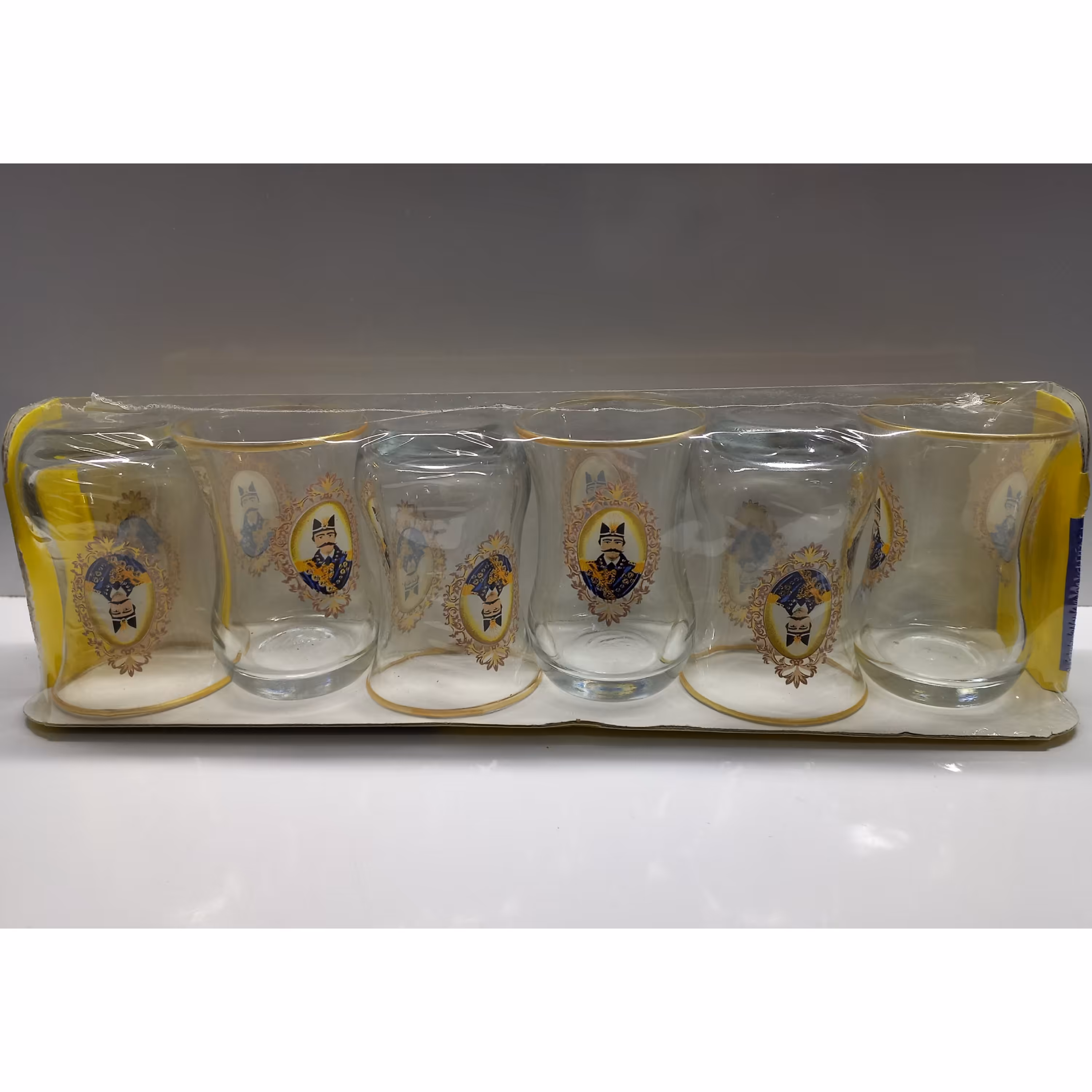 استکان کمر باریک شاه عباس 6 عدد ایرانی