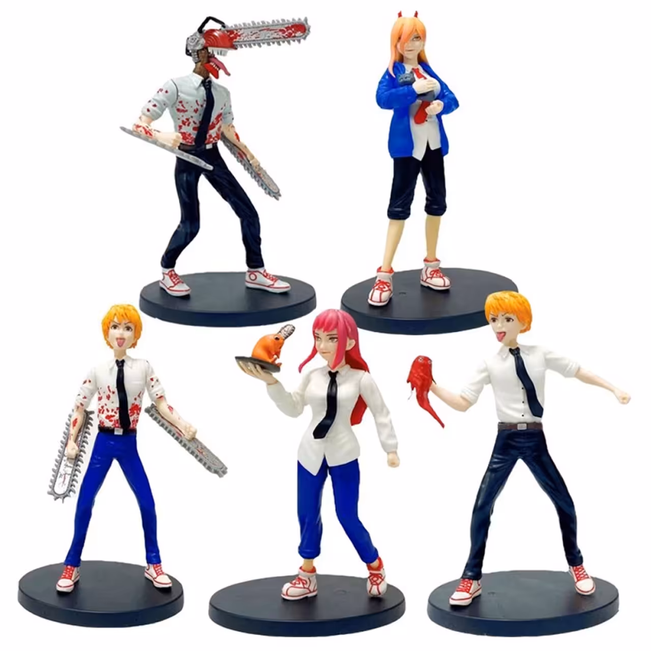 اکشن فیگور مدل مرد اره ای Chainsaw Man مجموعه 5 عددی