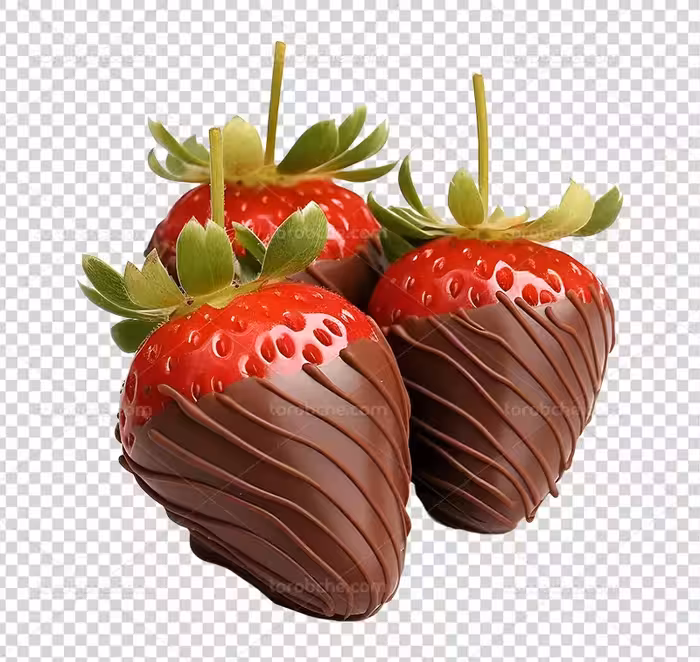 عکس PNG توت فرنگی شکلات | گرافیک با طعم تربچه