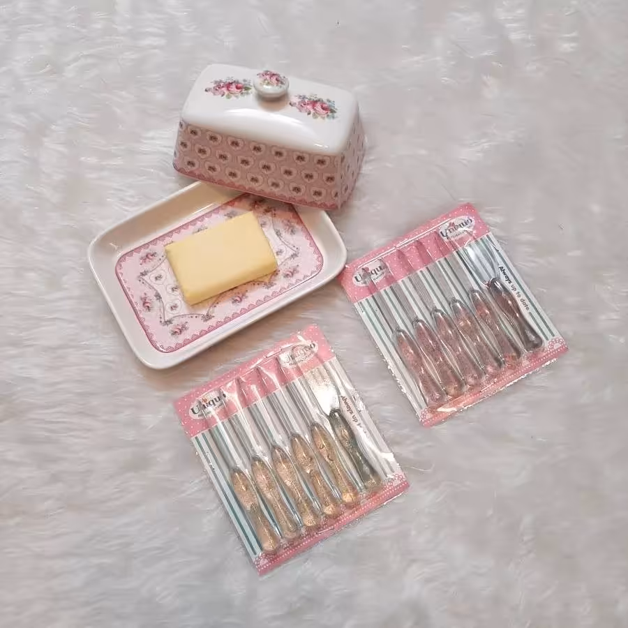 کارد کره و پنیر جنس اکرولیک کریستالی یونیک بسته 6 عددی 