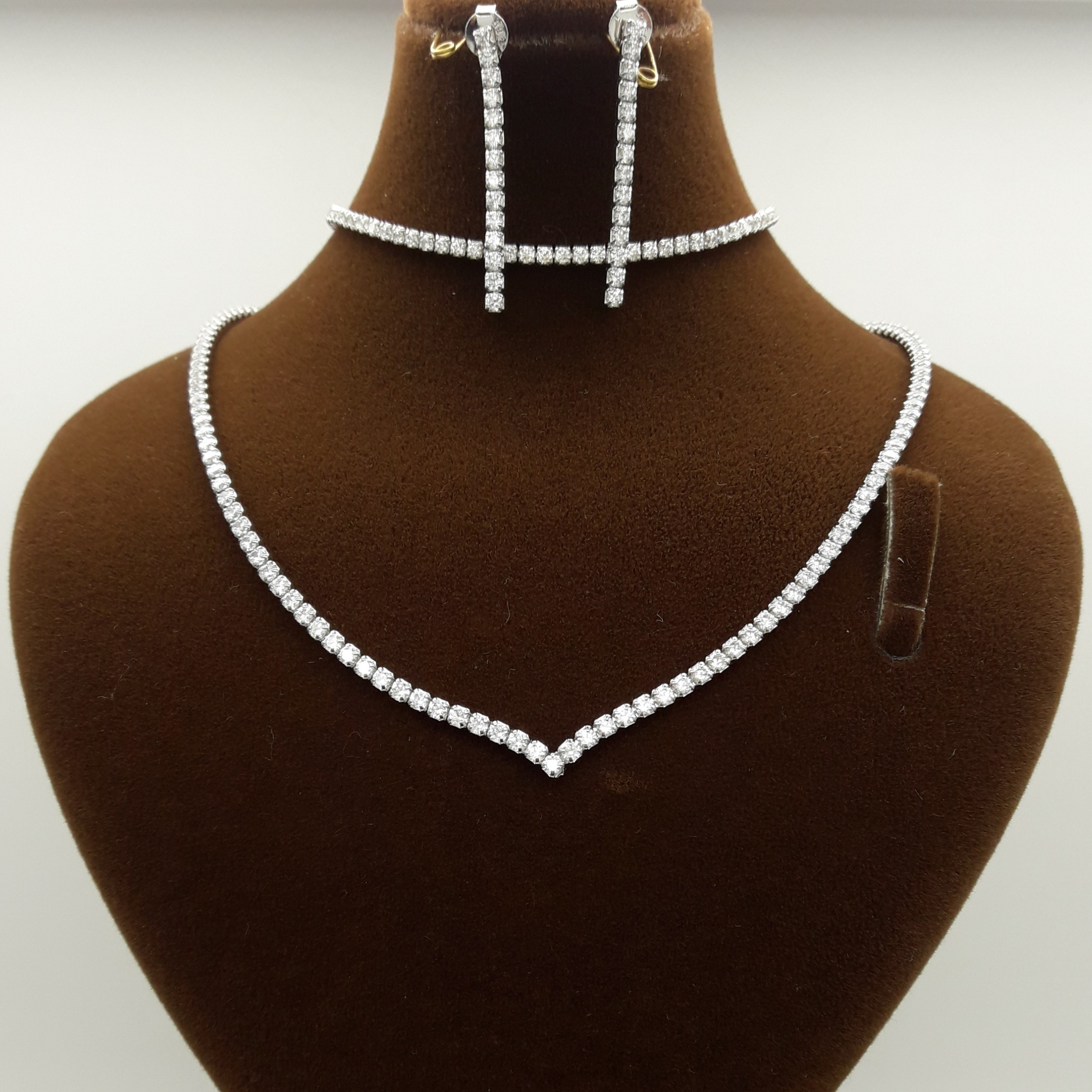 سرویس نقره با روکش طلا سفید مدل تنیسی کد 6