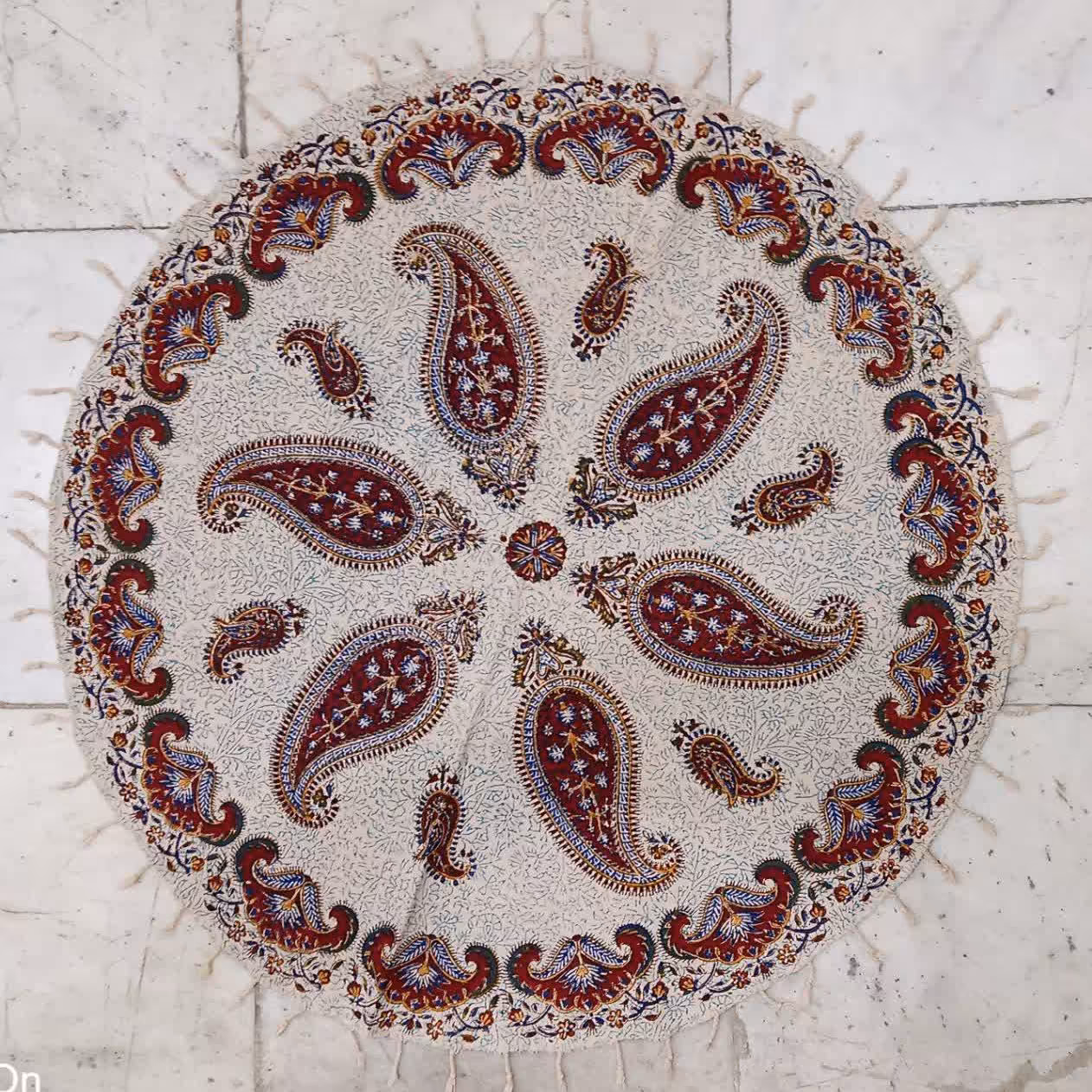 رومیزی قلمکار 120 در 120 گرد ومربع