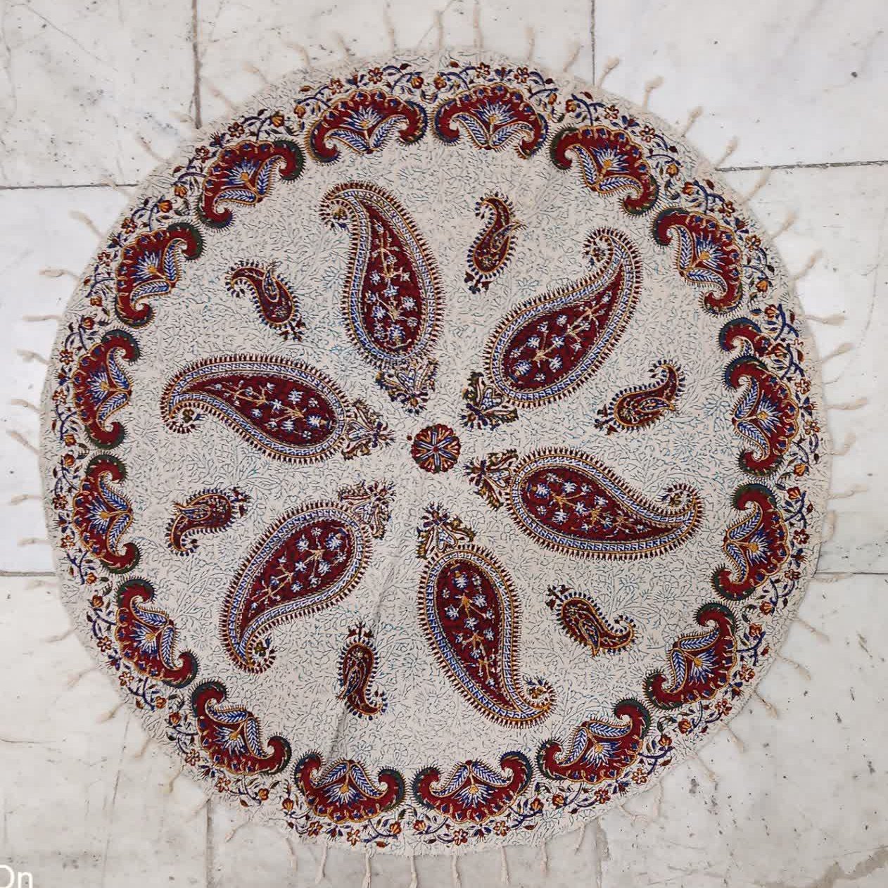 رومیزی قلمکار 120 در 120 گرد ومربع