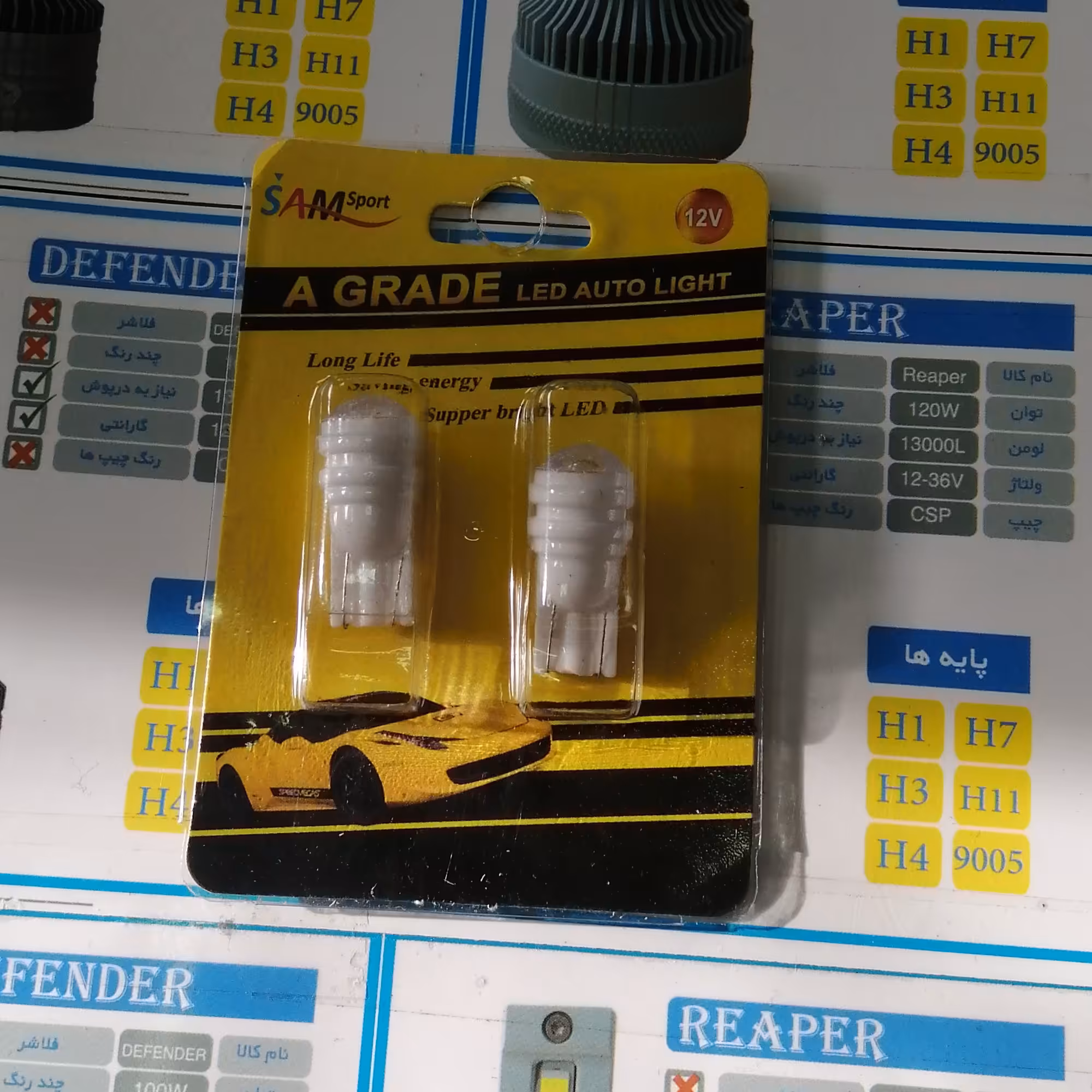 لامپ لیزری آبی 3 تایی چراغ سکن پرنور