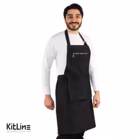 پیشبند جین مشکی جیب زیپی SS-UNIFORM