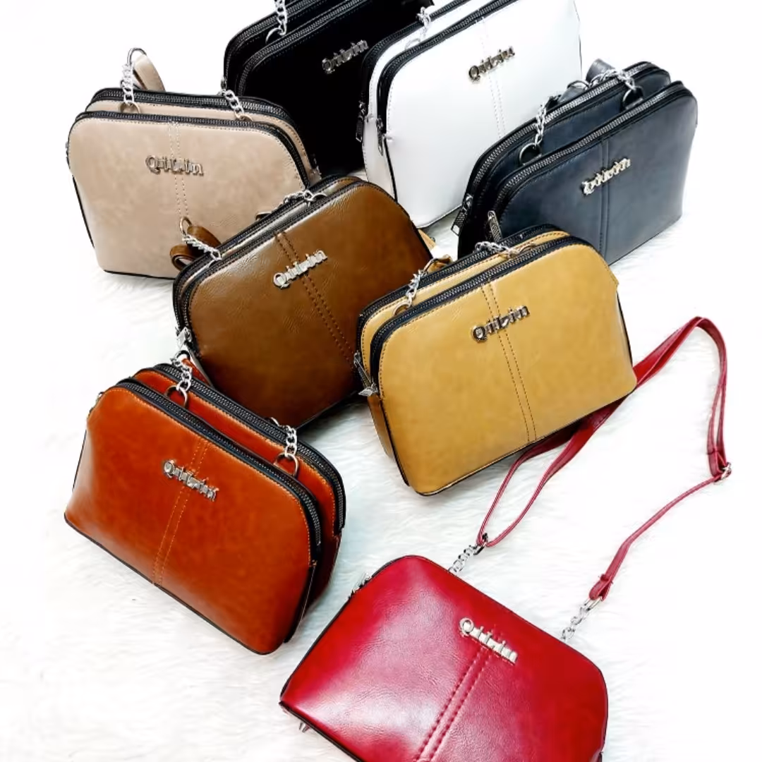 کیف پاسپورتی دو زیپ جادار زنانه و دخترانه با رنگبندی 