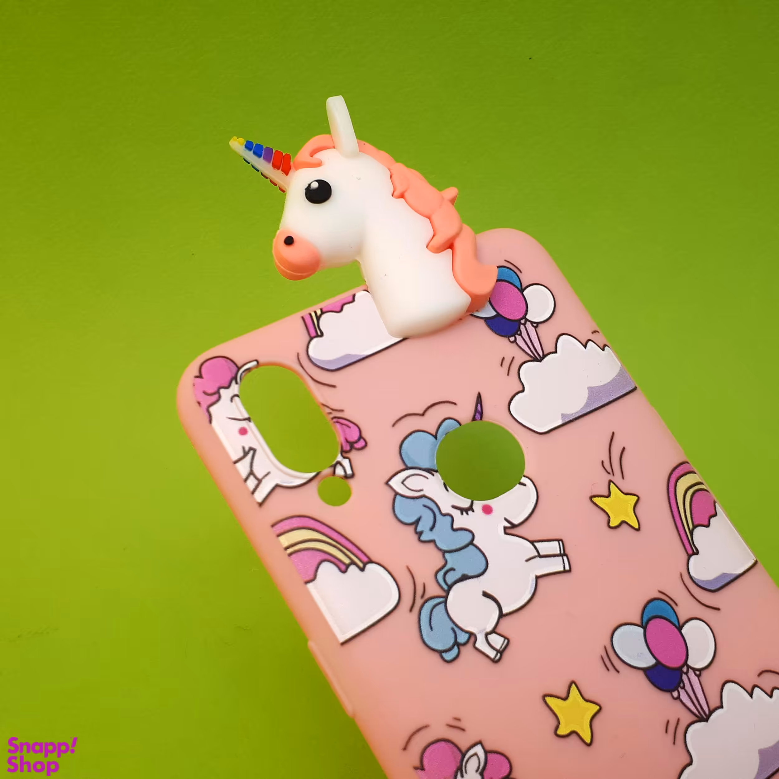 کاور مدل یونیکورن کد 03 مناسب موبایل سامسونگ Galaxy A10s به همراه بند و پایه نگهدارنده