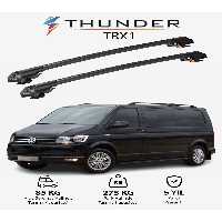 نوار محافظ خودرو خاکستری VOLKSWAGEN CARAVELLE 2016 LATER TRX1 CARRIER قفل جستجوی حامل سقف Thunder