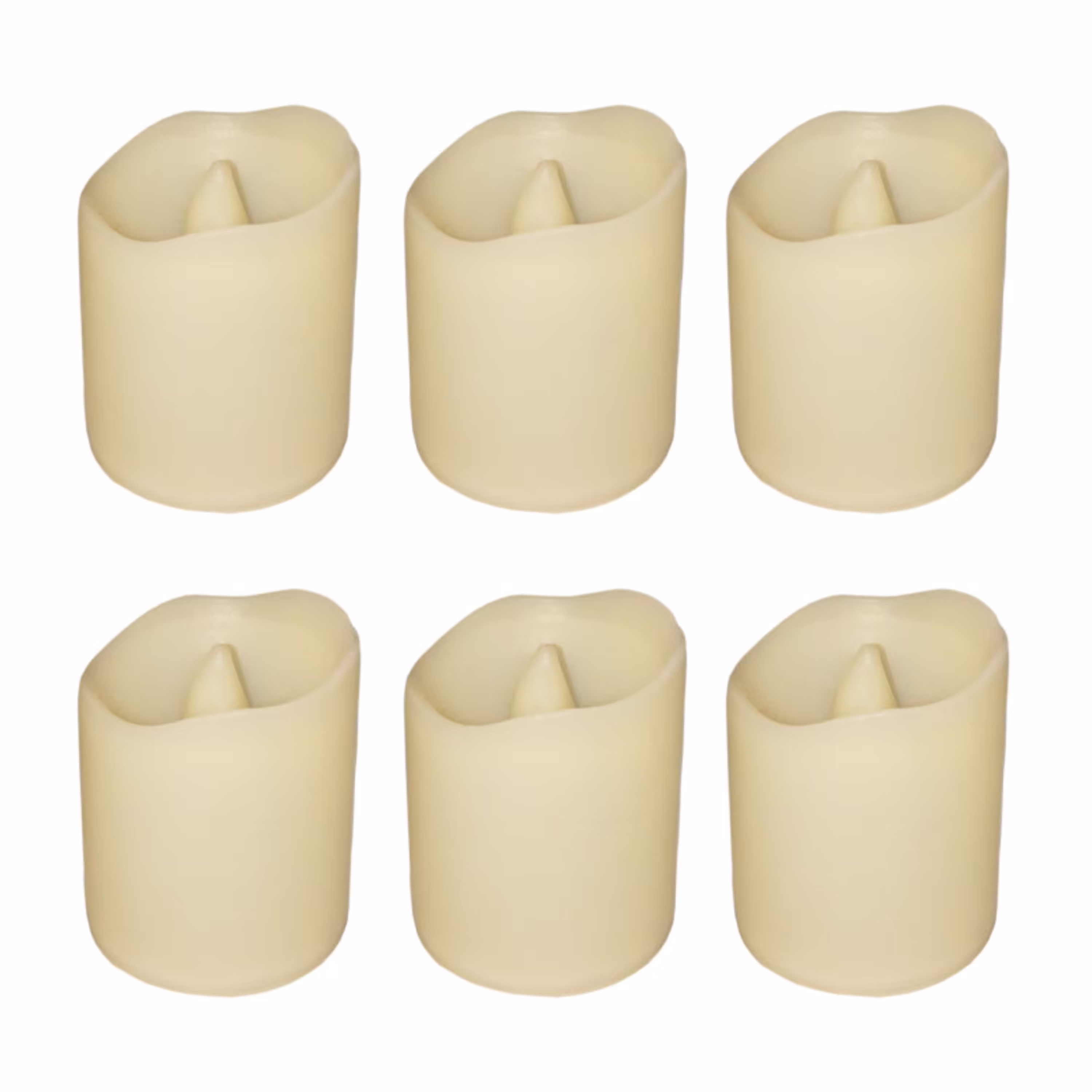 شمع ال ای دی نور ثابت  مجموعه 6 عددی