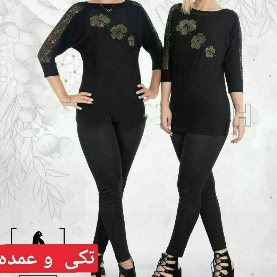 تونیک آستین کیمونو گیپور و نگین دار4