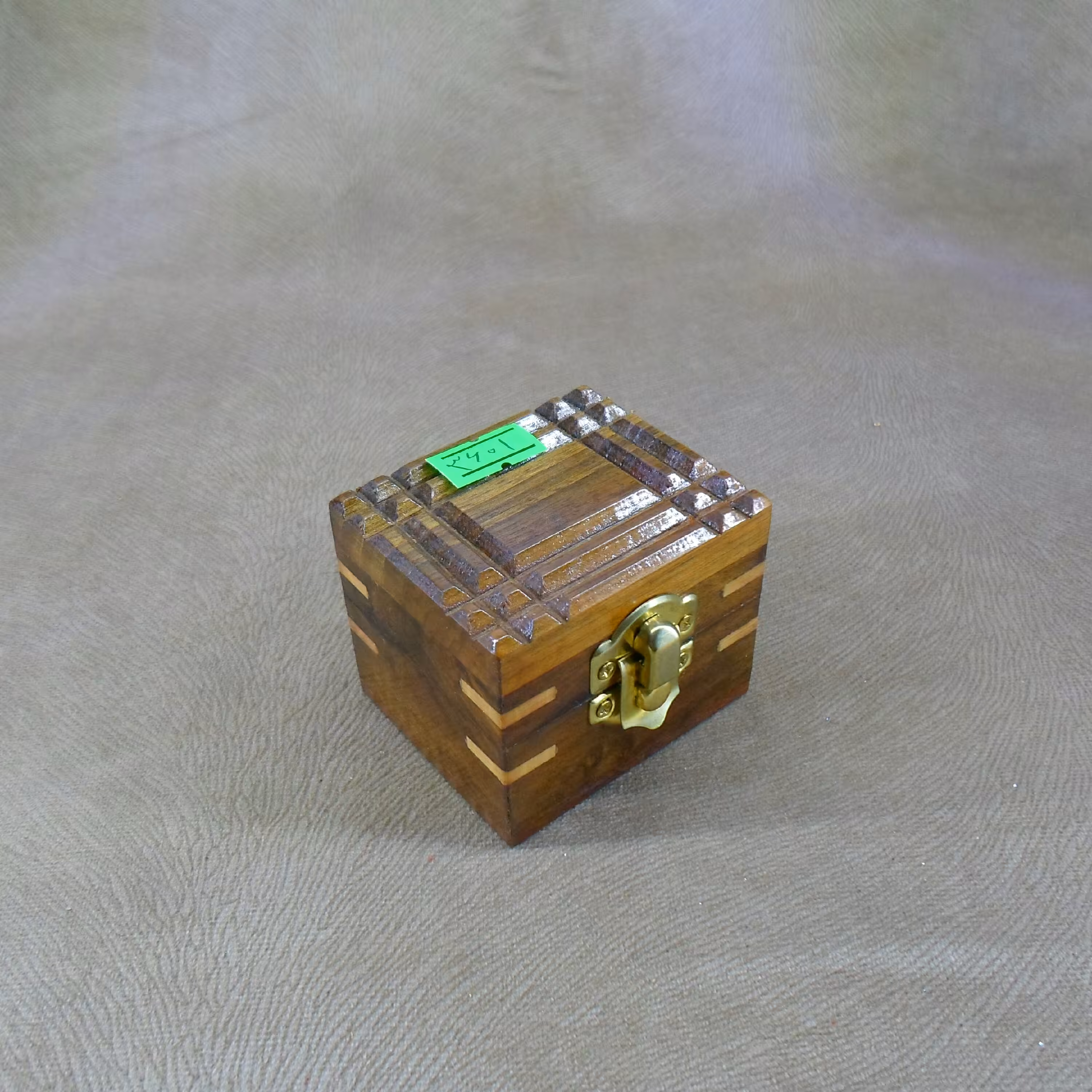 جعبه انگشتر چوبی ، گردویی، کد 3601