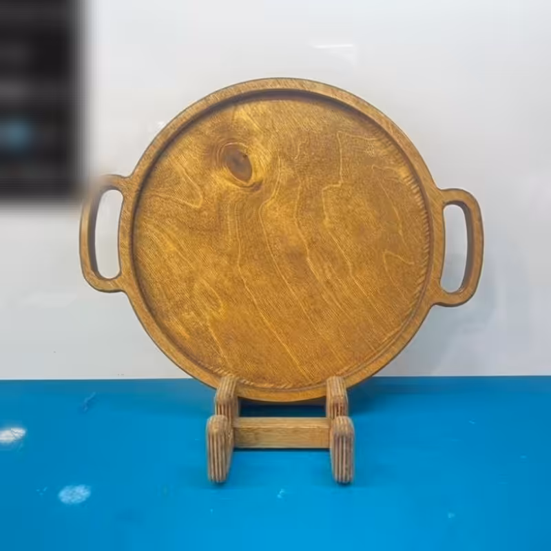 سینی چوبی دسته دار