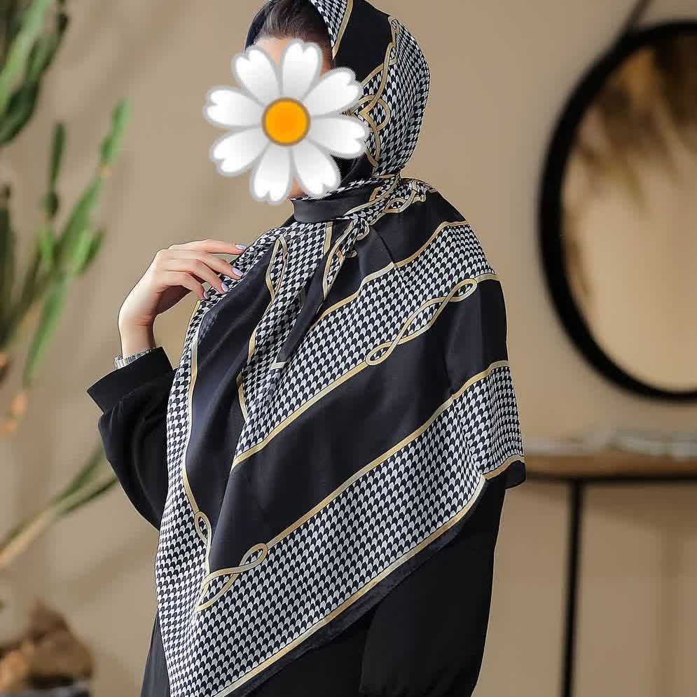 روسری ابریشم مامی براق مجلسی